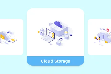 Cloud-Speicher Illustrationspack