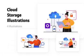 Cloud Storage Illustration Pack