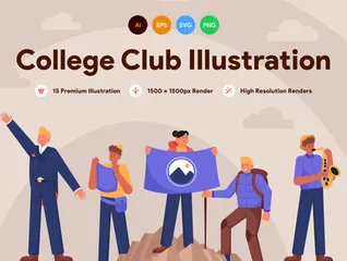 Club universitaire Pack d'Illustrations