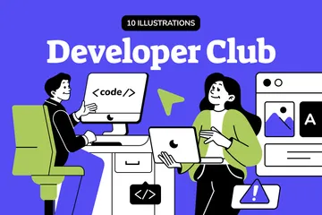 Clube de Desenvolvedores Pacote de Ilustrações