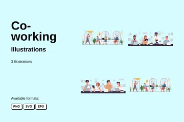 Co-working Illustration Pack