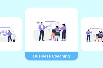 Coaching d'affaires Pack d'Illustrations