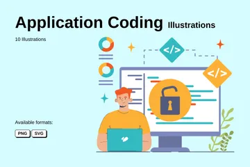 Codage des applications Illustration Pack