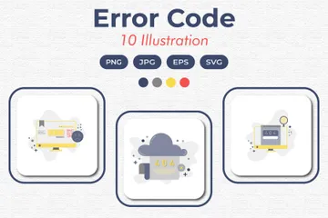 Código de error Paquete de Ilustraciones