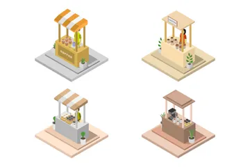 Coffee Kiosk Illustration Pack