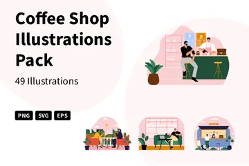 Coffee Shop Illustration Pack