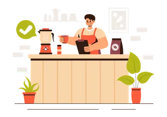 Coffee Tasting Experience Illustration Pack