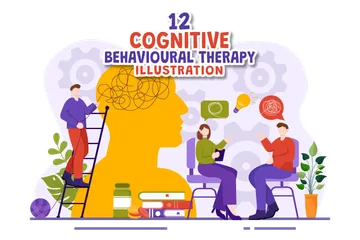 Cognitive Behavioural Illustration Pack