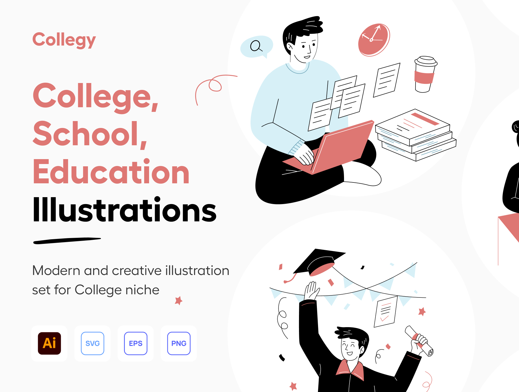 Obtén el paquete de Colegio Illustration con 12 recursos gratis de ...