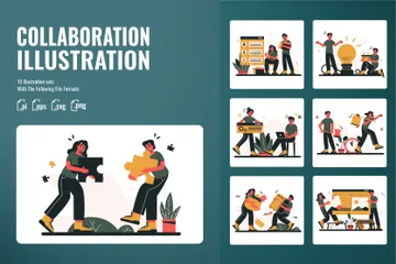 Collaboration Activity Illustration Pack