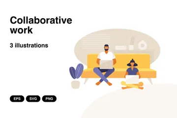 Collaborative Work Illustration Pack