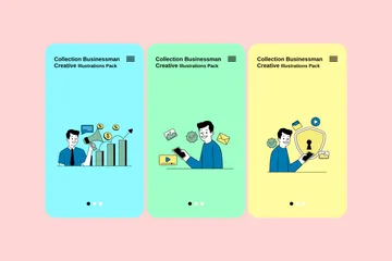 Collection Businessman Creative Illustration Pack