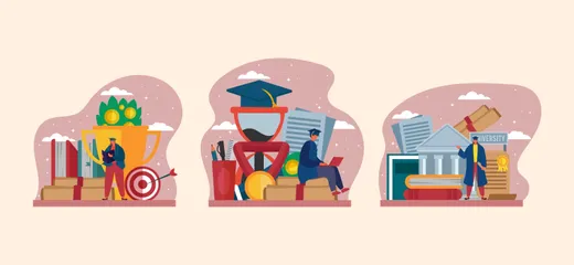 College Graduation Illustration Pack