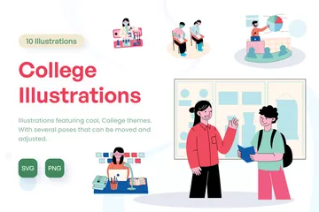 College Life Illustration Pack