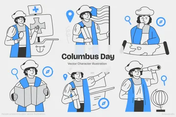 Columbus Day Illustration Pack