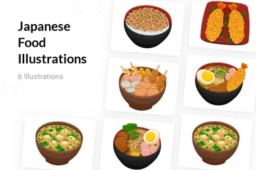 Comida japonesa Paquete de Ilustraciones