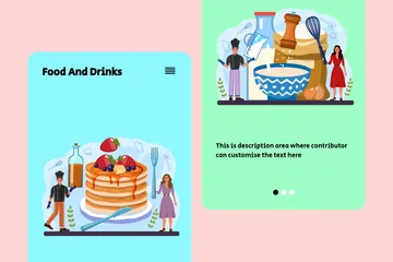 Alimentos e bebidas Illustration Pack