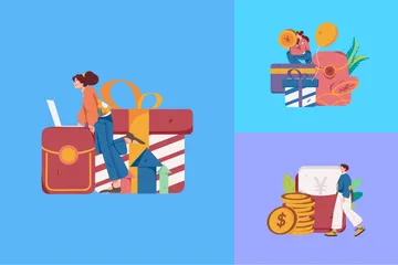 Commerce électronique Pack d'Illustrations