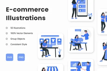 Commerce électronique Pack d'Illustrations