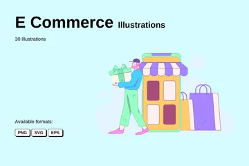 Commerce électronique Illustration Pack