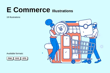 Commerce électronique Pack d'Illustrations