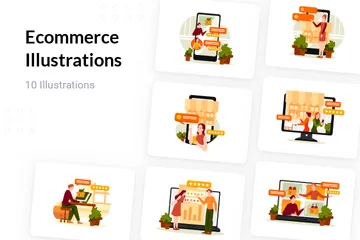 Commerce électronique Pack d'Illustrations