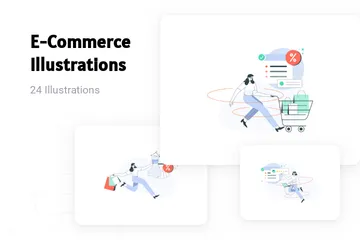 Commerce électronique Pack d'Illustrations