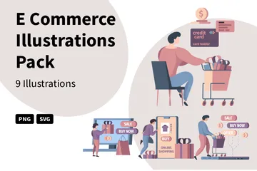 Commerce électronique Pack d'Illustrations