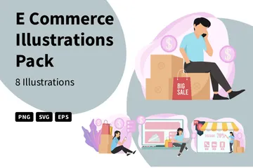 Commerce électronique Pack d'Illustrations