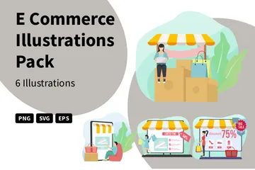 Commerce électronique Pack d'Illustrations