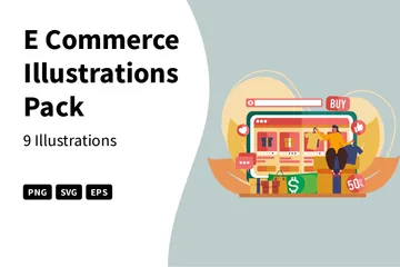 Commerce électronique Pack d'Illustrations