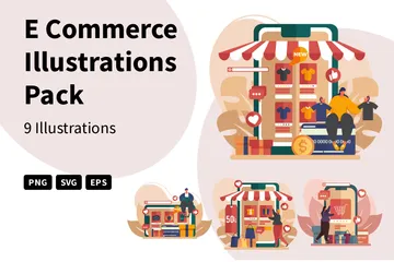 Commerce électronique Pack d'Illustrations