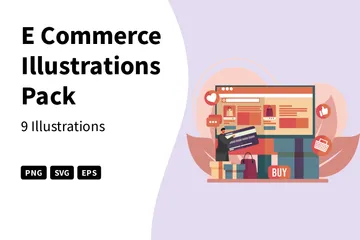 Commerce électronique Pack d'Illustrations