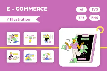 Commerce électronique Pack d'Illustrations