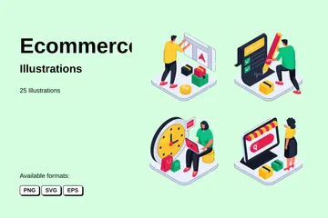 Commerce électronique Illustration Pack