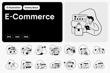 Commerce électronique Pack d'Illustrations