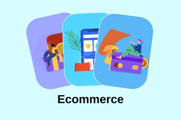 Commerce électronique Illustration Pack