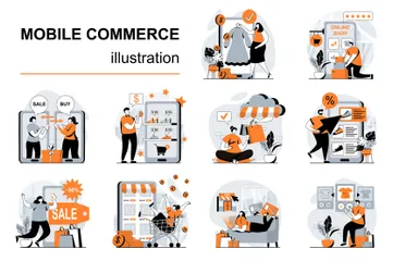 Commerce ambulant Pack d'Illustrations