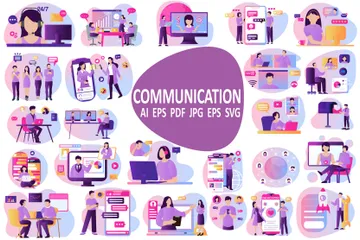 Communication Pack d'Illustrations