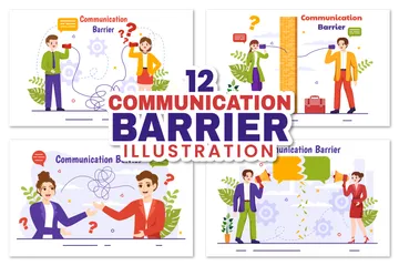 Communication Barrier Illustration Pack