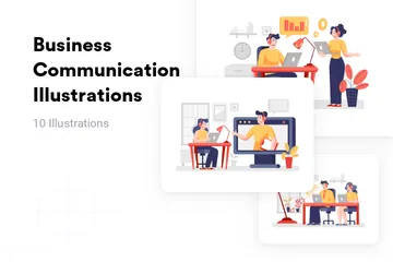 Communication d'entreprise Pack d'Illustrations