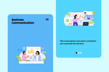 Communication d'entreprise Pack d'Illustrations