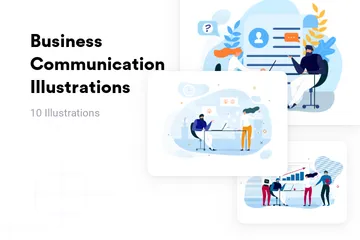 Communication d'entreprise Pack d'Illustrations