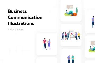 Communication d'entreprise Pack d'Illustrations