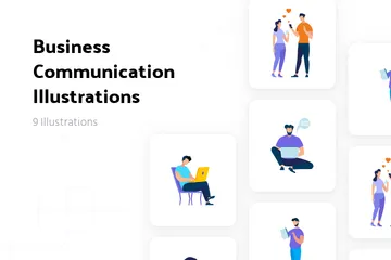 Communication d'entreprise Pack d'Illustrations