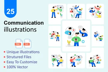 Communication Illustration Pack