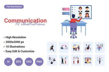 Communication Illustration Pack