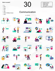 Communication Illustration Pack