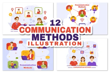Communication Methods Illustration Pack
