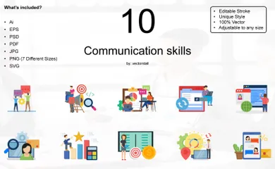 Communication Skills Illustration Pack